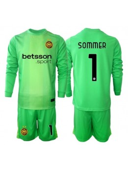Inter Milan Yann Sommer #1 Målvakt Replika Tredje Kläder Barn 2025-26 Långärmad (+ byxor)